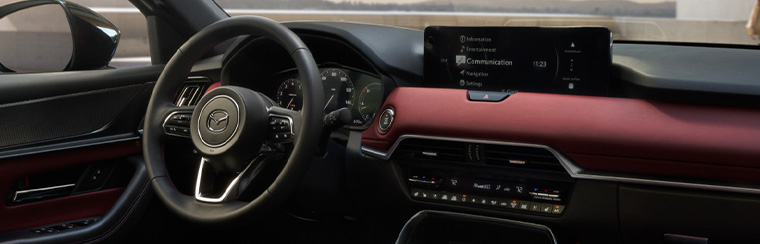 Photo showcasing tech features of the 2026 Mazda CX-70