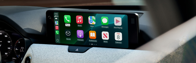 Photo showcasing tech features of the 2026 Mazda CX-90