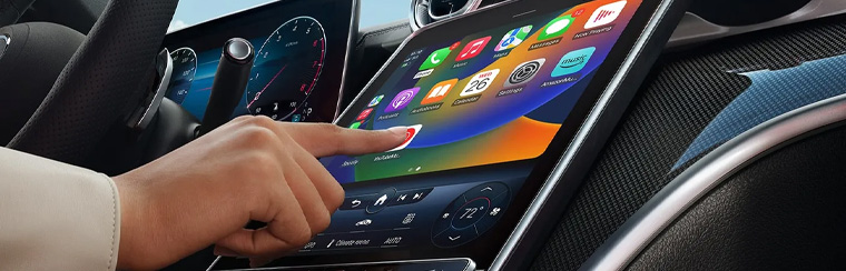 Photo showcasing tech features of the 2026 Mercedes-Benz C-Class