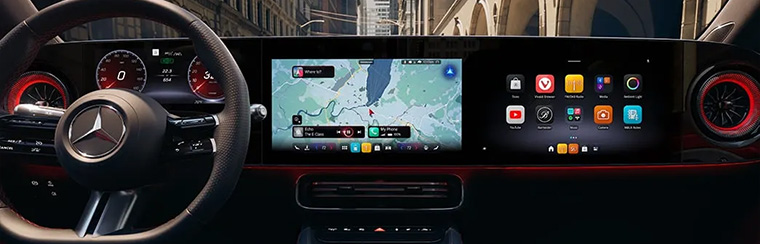 Photo showcasing tech features of the 2026 Mercedes-Benz CLA