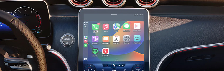 Photo showcasing tech features of the 2026 Mercedes-Benz GLC