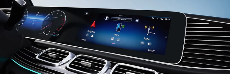 Photo showcasing tech features of the 2026 Mercedes-Benz GLE