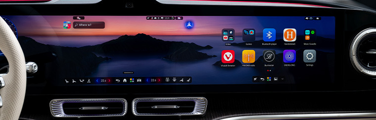 Photo showcasing tech features of the 2027 Mercedes-Benz GLC
