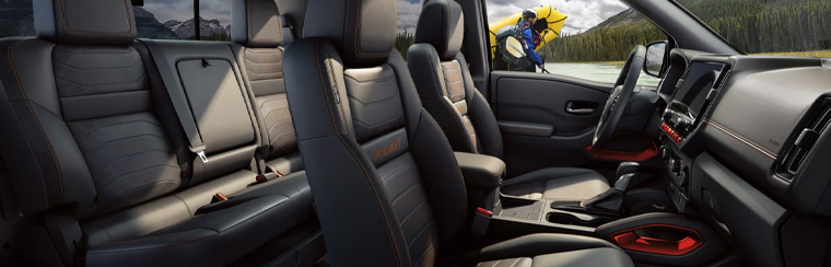 Photo of the interior of the 2025 Nissan Frontier