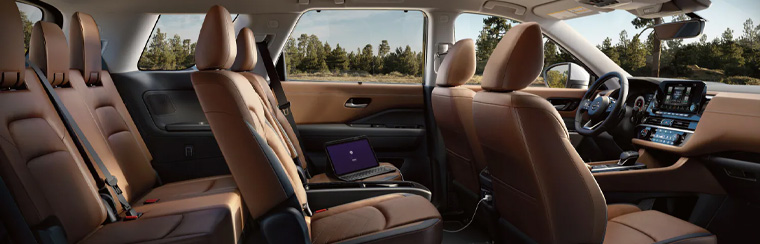 Photo of the interior of the 2025 Nissan Pathfinder