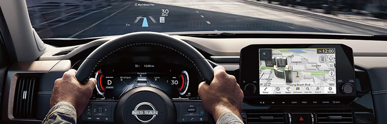 Photo showcasing tech features of the 2025 Nissan Pathfinder