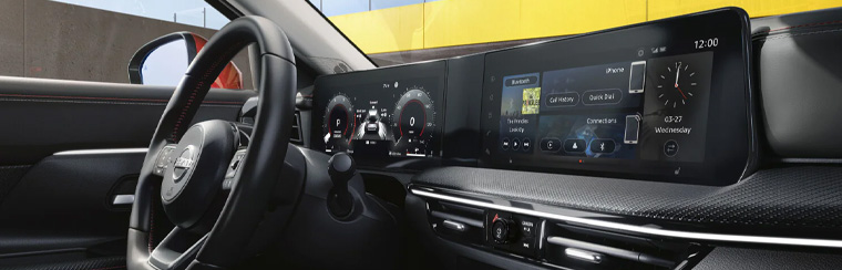 Photo showcasing tech features of the 2026 Nissan Kicks