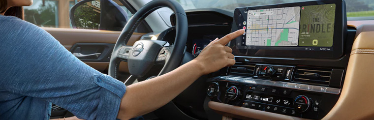 Photo showcasing tech features of the 2026 Nissan Pathfinder