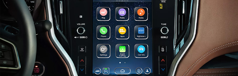 Photo showcasing tech features of the 2025 Subaru Legacy