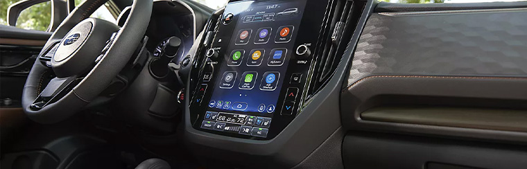 Photo showcasing tech features of the 2026 Subaru Forester