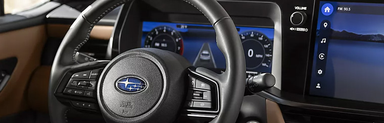 Photo showcasing tech features of the 2026 Subaru Outback