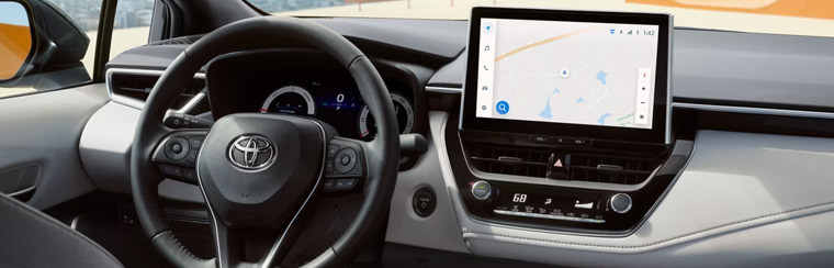 Photo showcasing tech features of the 2026 Toyota Corolla