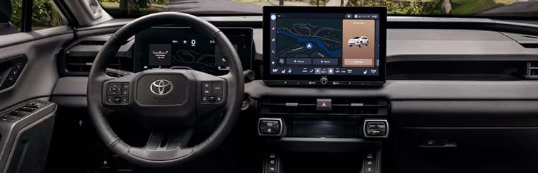 Photo showcasing tech features of the 2026 Toyota RAV4