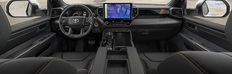 Photo of the interior of the 2026 Toyota Tundra