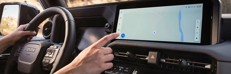 Photo showcasing tech features of the 2027 Toyota Land Cruiser