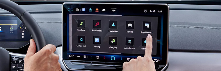 Photo showcasing tech features of the 2025 Volkswagen ID.4