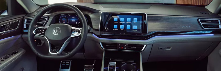 Photo showcasing tech features of the 2026 Volkswagen Atlas