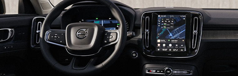 Photo showcasing tech features of the 2026 Volvo XC40