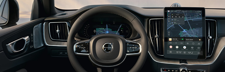 Photo showcasing tech features of the 2026 Volvo XC60